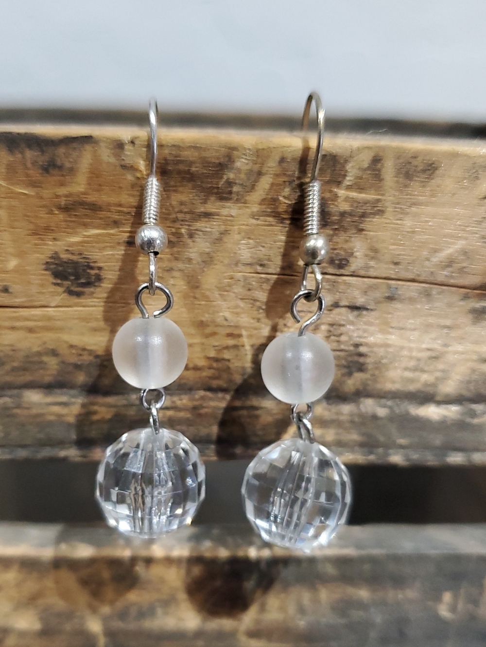 Clear Crystal Drop Hook Earrings for Women Dangle Boho Gypsy Vacay Staycay